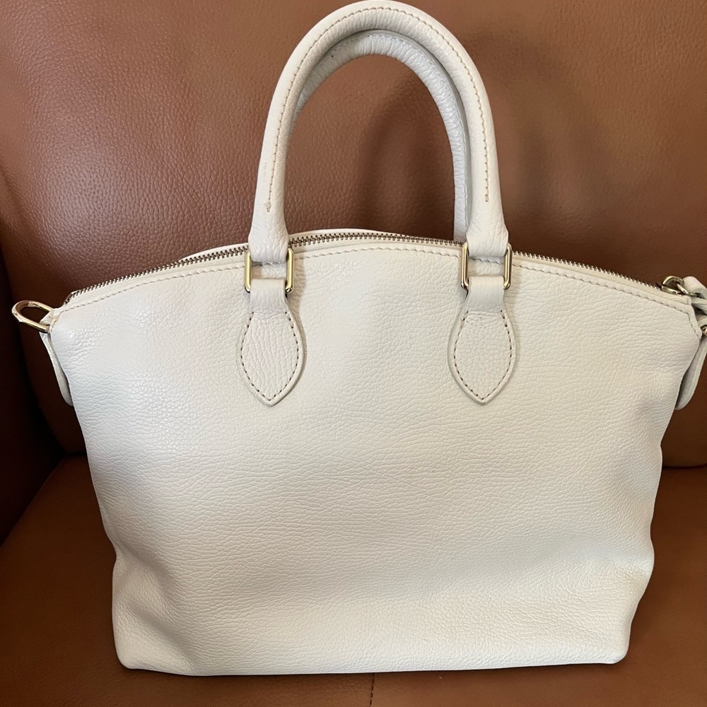 Dooney & Bourke White Pebble Leather Satchel Handbag Purse #6L968 w Tags $278 - Picture 5 of 9